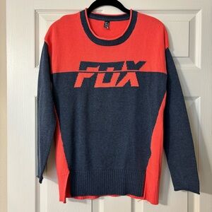 Fox Red and Black Crew Neck Sweater
